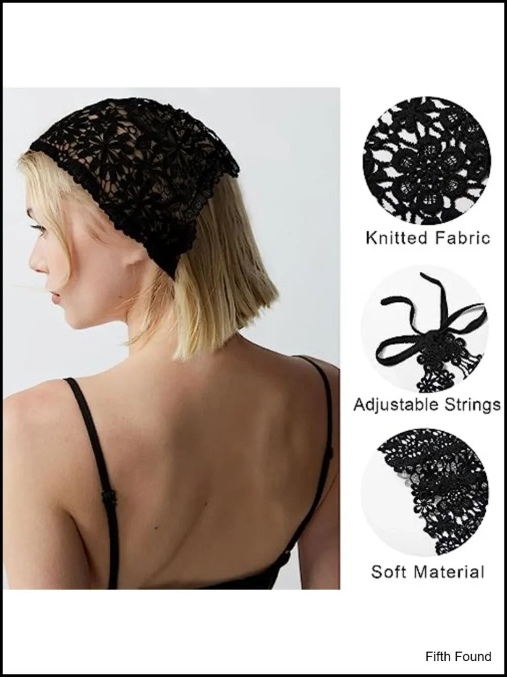 3 Pack Chiffon Hair Scarves Bandanas Vintage Knitted Headband for Women